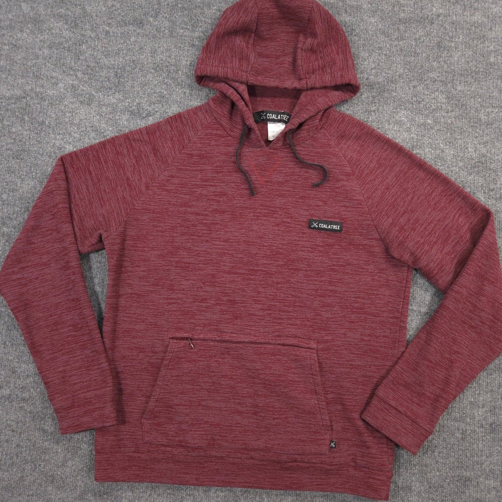 Coalatree Evolution Hoodie Unisex M Maroon Heather Performance Recycled Outdoor